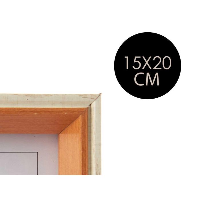 Giftdecor Portafotos Madera 15x20 cm Natural y Marrón con Marco de MDF y Cristal (Set de 24) 3