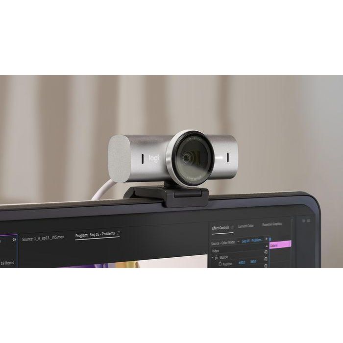 Logitech 960-001554 MX BRIO Webcam 4K Ultra HD 30 pps Zoom 4x Tapa de Privacidad Color Gris Logitech 960-001554 MX BRIO Webcam 4K Ultra HD 30 pps Zoom 4x Tapa de Privacidad Color Gris