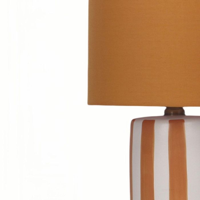 DKD Home Decor Lámpara de Sobremesa Moderna 20x34x20cm, Cerámica y Poliéster, Naranja Amarillo, E27, 50W (2 Unidades) 2 DKD Home Decor Lámpara de Sobremesa Moderna 20x34x20cm, Cerámica y Poliéster, Naranja Amarillo, E27, 50W (2 Unidades) 2