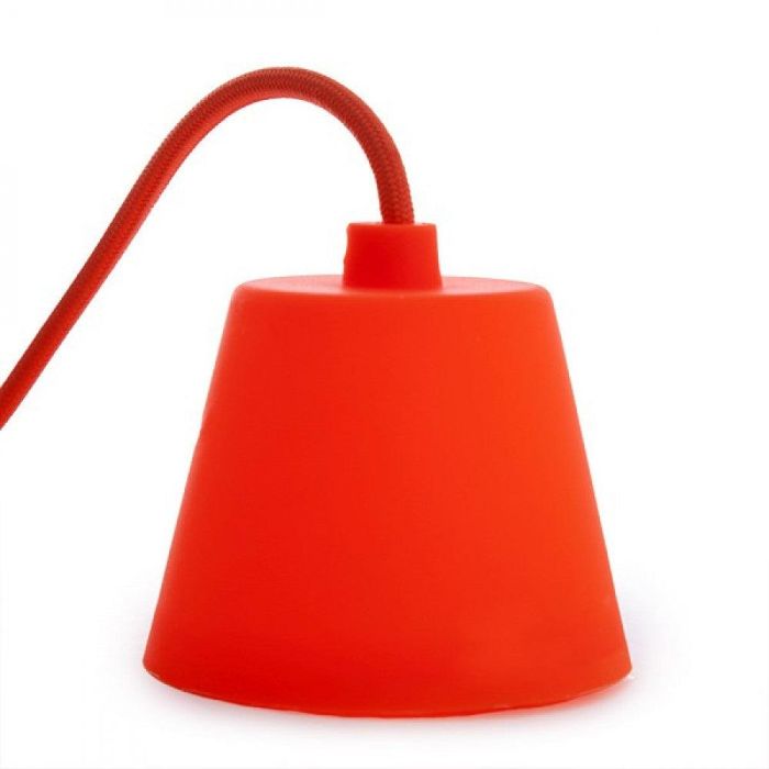 Portalámparas E27 Cable - Rosetón Naranja 1 Portalámparas E27 Cable - Rosetón Naranja 1