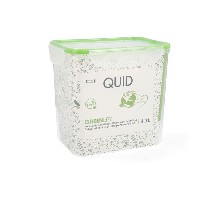 Fiambrera Hermética Quid Greenery Transparente Plástico 4,7 L (4 Unidades) (Pack 4x) 1