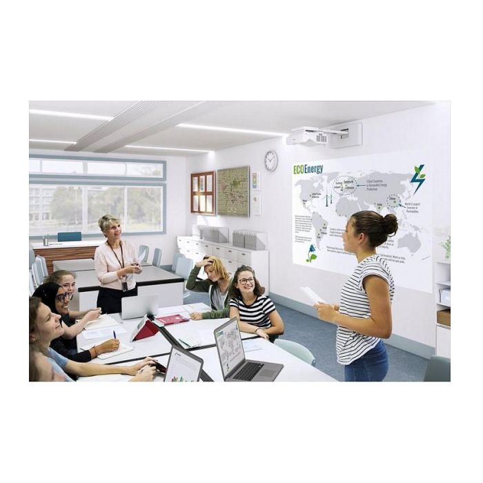 Epson EB-775F Proyector Láser Alcance Ultracorto 4100 Lúmenes 1080p Full HD 3LCD, Relación de Proyección 0.25-0.35:1, 2.500.000:1 Contraste, 16W Altavoz, Wi-Fi, Miracast, Negro 7