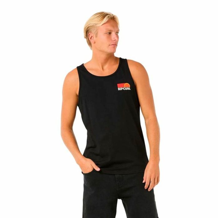 Camiseta de Tirantes Hombre Rip Curl Casual Revival Peaking Tank Negro 0 Camiseta de Tirantes Hombre Rip Curl Casual Revival Peaking Tank Negro 0