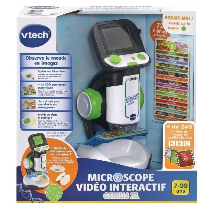 VTECH Videomicroscopio Interactivo Genius XL con Pantalla a Color y Zoom 200 Aumentos 2 VTECH Videomicroscopio Interactivo Genius XL con Pantalla a Color y Zoom 200 Aumentos 2