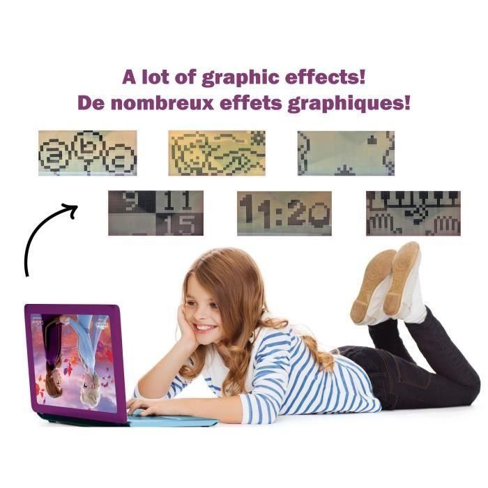 Lexibook THE SNOW QUEEN Computadora Educativa Infantil Bilingüe (FR/EN) con 124 Actividades 3