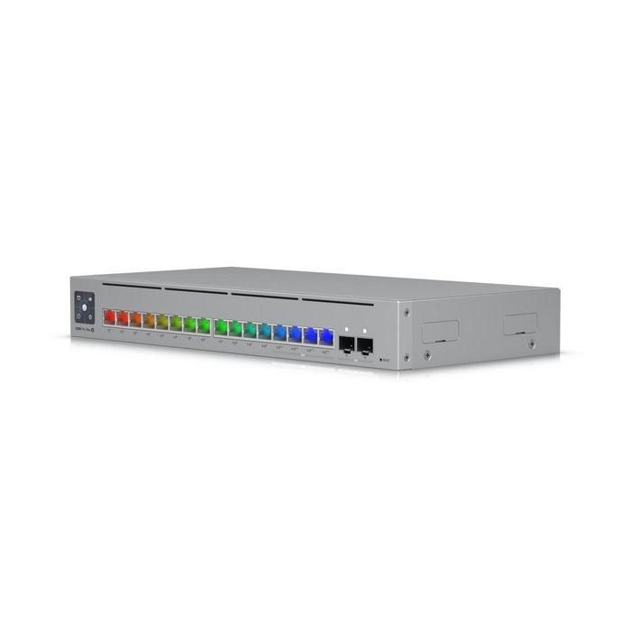 Ubiquiti L3 Switch Layer 3 Etherlighting™ 16 puertos 2.5GbE PoE++ 180W 2x SFP+ 84 Gbps AC/DC 4 Ubiquiti L3 Switch Layer 3 Etherlighting™ 16 puertos 2.5GbE PoE++ 180W 2x SFP+ 84 Gbps AC/DC 4