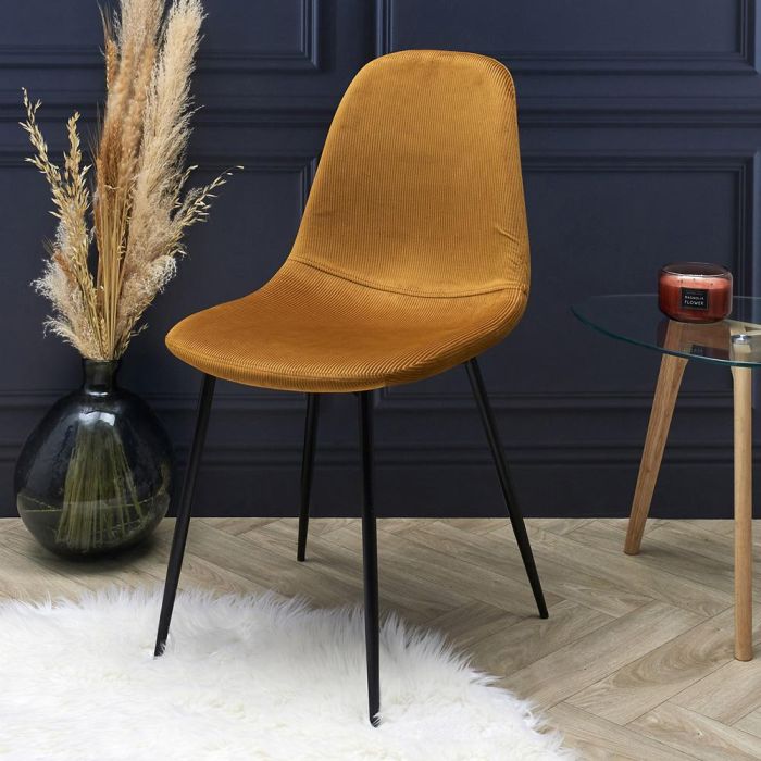 Home Deco Factory Silla Giulia Terciopelo Mostaza Colección Lounge 6 Home Deco Factory Silla Giulia Terciopelo Mostaza Colección Lounge 6