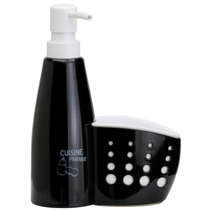 Je cherche une Idee Dispensador con Portaestropajo Integrado Plástico Colores Surtidos Medida h.20,5 cm 1