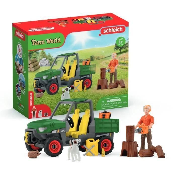 Schleich SCH42659 - Set Guardabosques con Vehículo de Rescate, Figura Articulada de Guardabosques y Perro de Compañía para Niños Schleich SCH42659 - Set Guardabosques con Vehículo de Rescate, Figura Articulada de Guardabosques y Perro de Compañía para Niños
