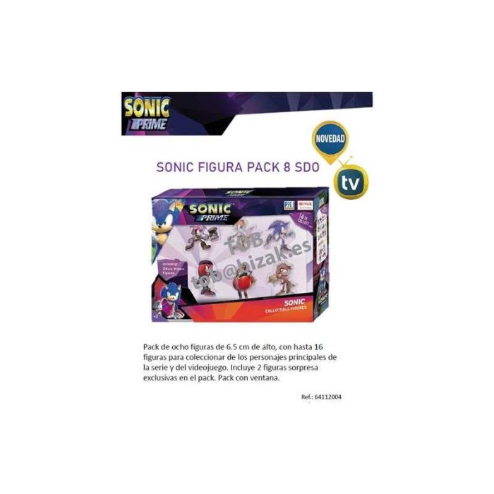 Figura sonic pack de 8 figuras coleccionables. 6,5 cm - modelos surtidos 1 Figura sonic pack de 8 figuras coleccionables. 6,5 cm - modelos surtidos 1