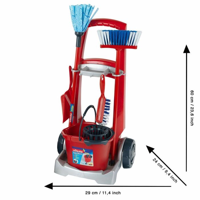 Klein Carro de Limpieza Vileda con Aspiradora Juguete Electrónico: Aspira de Verdad, Sonidos Realistas, Incluye Accesorios, para Niños +3 Años 3 Klein Carro de Limpieza Vileda con Aspiradora Juguete Electrónico: Aspira de Verdad, Sonidos Realistas, Incluye Accesorios, para Niños +3 Años 3