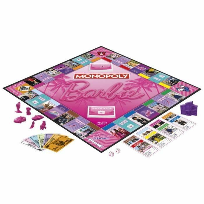 Monopoly: Edición Barbie, juego de mesa de 2 a 6 jugadores, juegos para la familia, a partir de 8 años 5