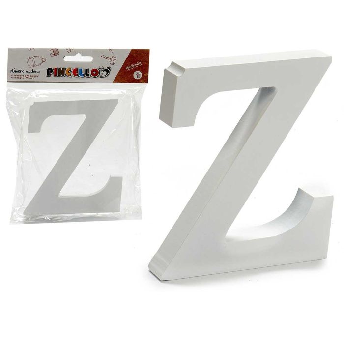 Letra Z en Madera Blanca 2x11 cm - Pincello (24 Unidades) Letra Z en Madera Blanca 2x11 cm - Pincello (24 Unidades)