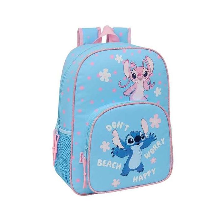 Safta Mochila Adaptable a Carro Stitch "Happy" 33x42x14 cm