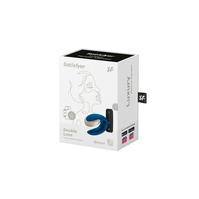 Vibrador para Parejas Satisfyer Double Love Azul 5 Vibrador para Parejas Satisfyer Double Love Azul 5