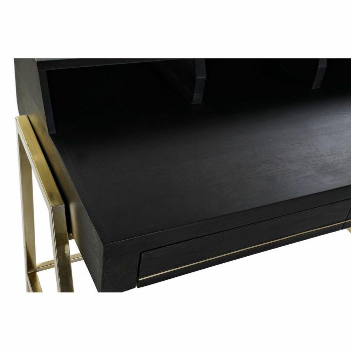 Escritorio Home Office DKD Home Decor Negro Dorado 70 x 93.5 x 119 cm 1