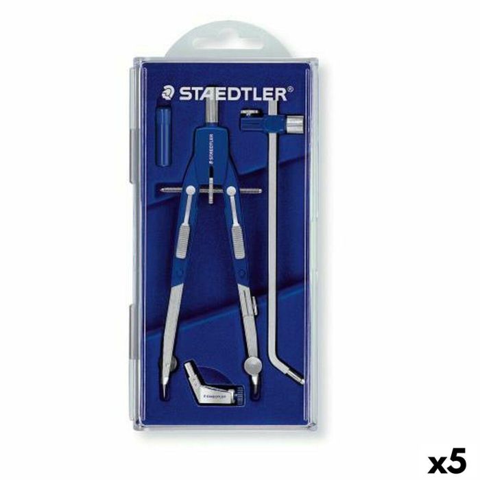 Compás Staedtler Mars Quickwbow Azul Plateado (5 Unidades) 0 Compás Staedtler Mars Quickwbow Azul Plateado (5 Unidades) 0