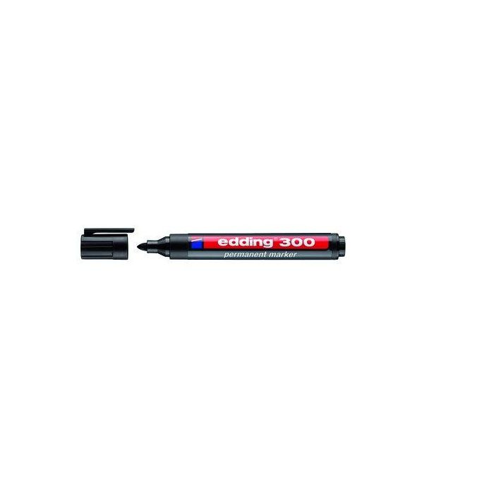 Marcador Permanente Edding 300 Conico Negro 10 unidades