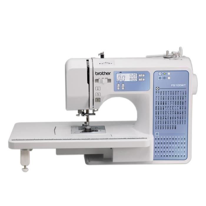 Brother FS100WT Máquina de coser electrónica con 100 puntadas, Pantalla LCD, Enhebrador automático y Brazo libre 1 Brother FS100WT Máquina de coser electrónica con 100 puntadas, Pantalla LCD, Enhebrador automático y Brazo libre 1