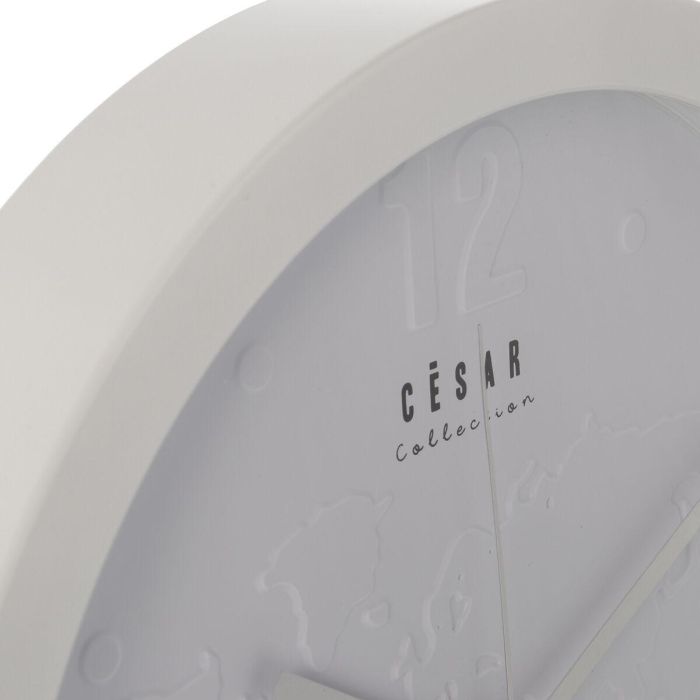 Reloj de Pared Alexandra House Living Blanco Acrílico Plástico Mapamundi 30 x 4 x 30 cm 3