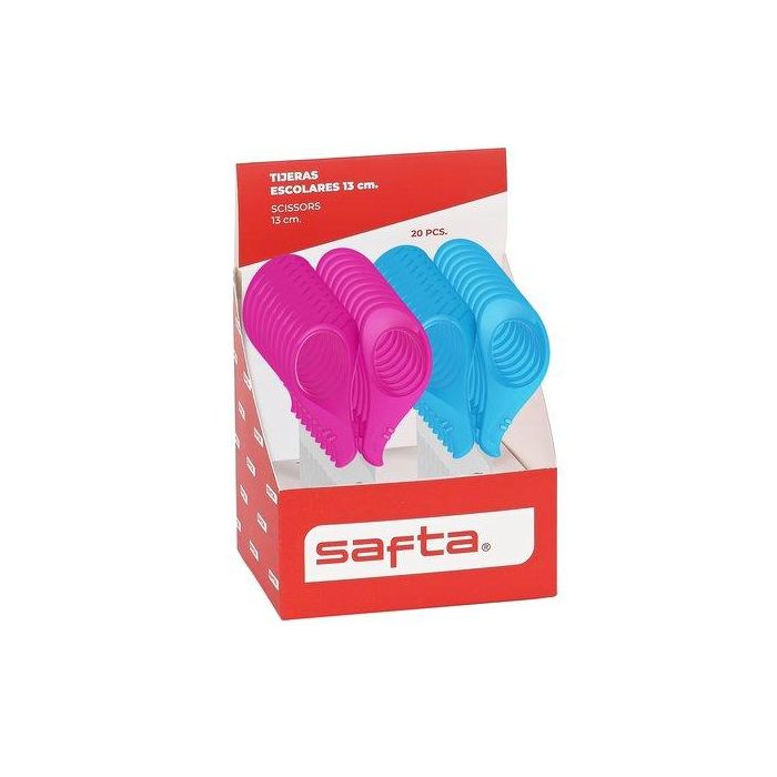 Tijeras Escolares Safta 13 Cm Surtido Expositor De 20
