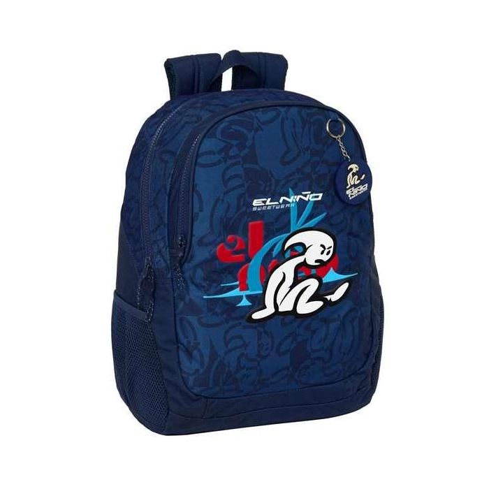 Mochila Escolar El Niño Paradise Azul marino 32 x 44 x 16 cm