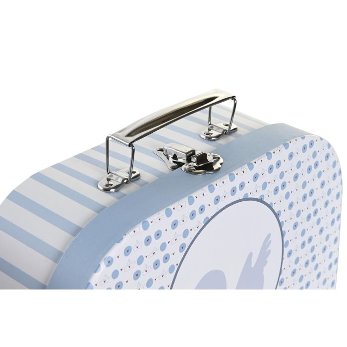 DKD Home Decor Caja Baby Patito Lindo 23 Set de 3 Piezas Azul Multicolor 9.5 x 20 x 28 cm 1