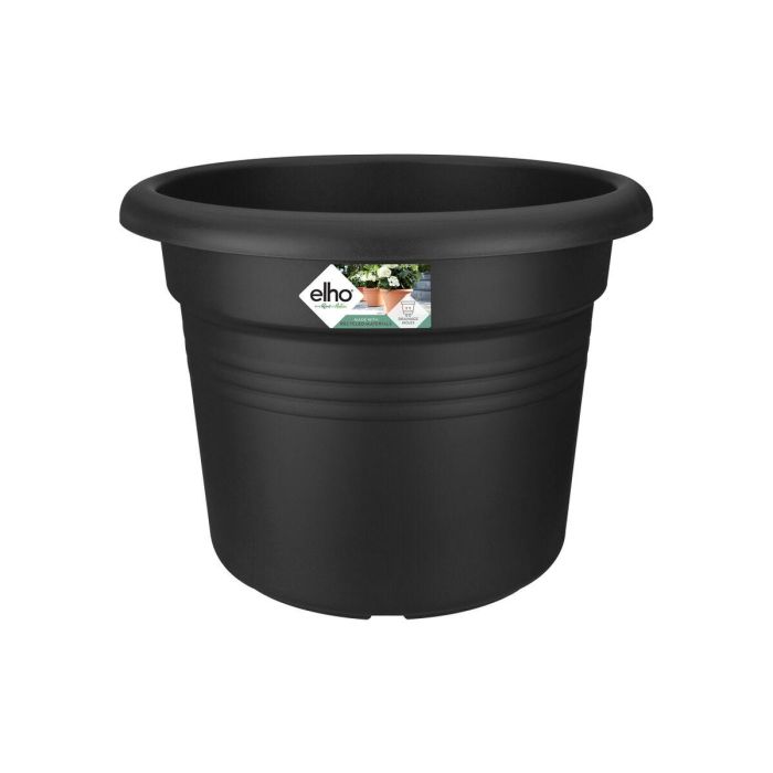 Jardinera Elho Green Basics Cilinder 65 - Negro - Ø 64 x H 49 cm - exterior - 100% reciclado 1