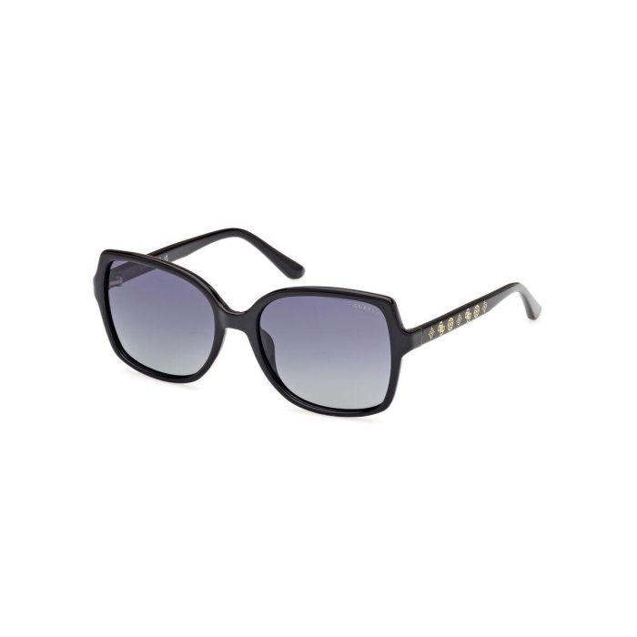 GUESS GU00100 01D Gafas de Sol Polarizadas Cuadradas para Mujer 55mm Cristal Gris Humo Degradado Montura Negra Brillante 3