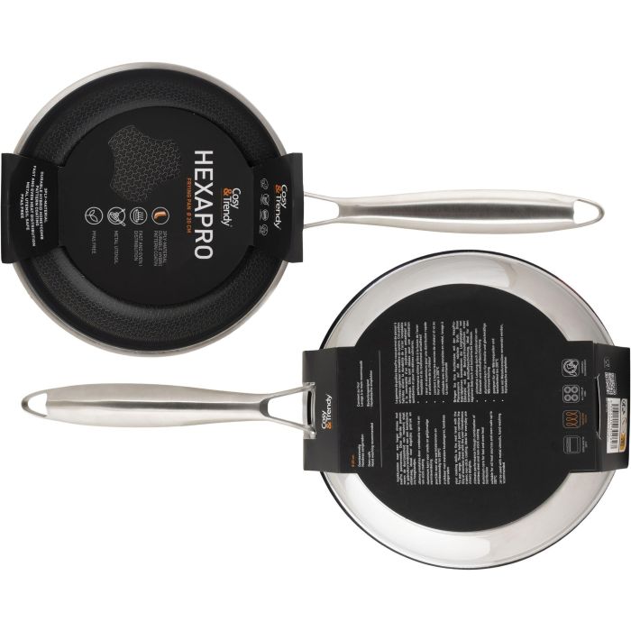 Sartén - CÓMODA Y MODERNA - HEXAPRO - Acero inoxidable - Ø20 cm - Antiadherente - Apta para todo tipo de cocinas, incluida la de inducción 4