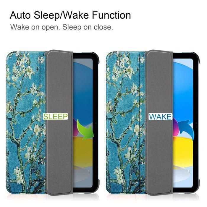 CoreParts For Apple iPad 10th Gen 10.9-inch (2022) Tri-fold Caster Hard Shell Cover with Auto Wake Function - Blossom Style 1 CoreParts For Apple iPad 10th Gen 10.9-inch (2022) Tri-fold Caster Hard Shell Cover with Auto Wake Function - Blossom Style 1
