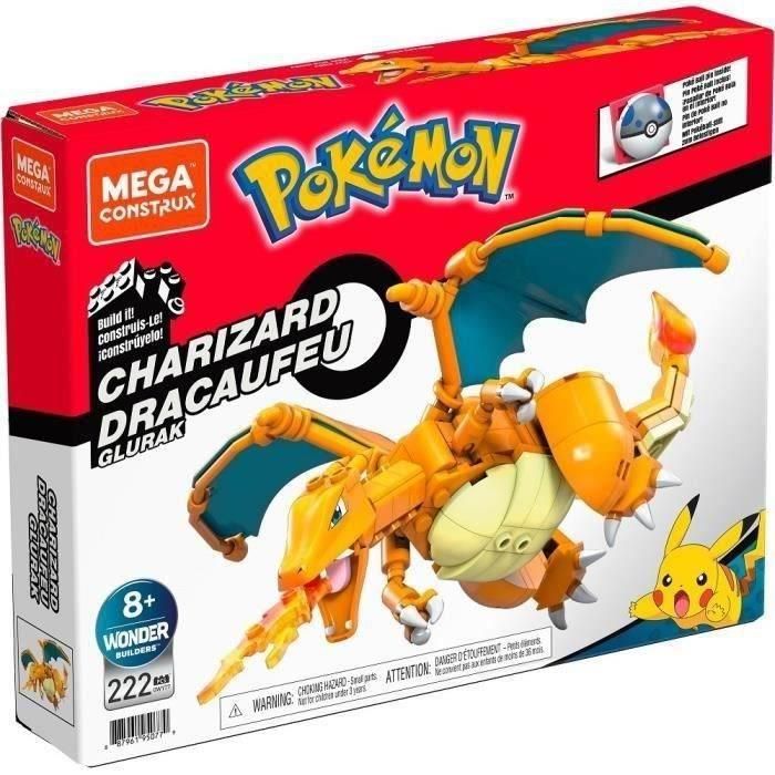 Mega Construx Gwy77 Set de Construcción Pokémon Charizard Figura Articulada con Alas y Fuego 222 Piezas +10cm +8 Años 5