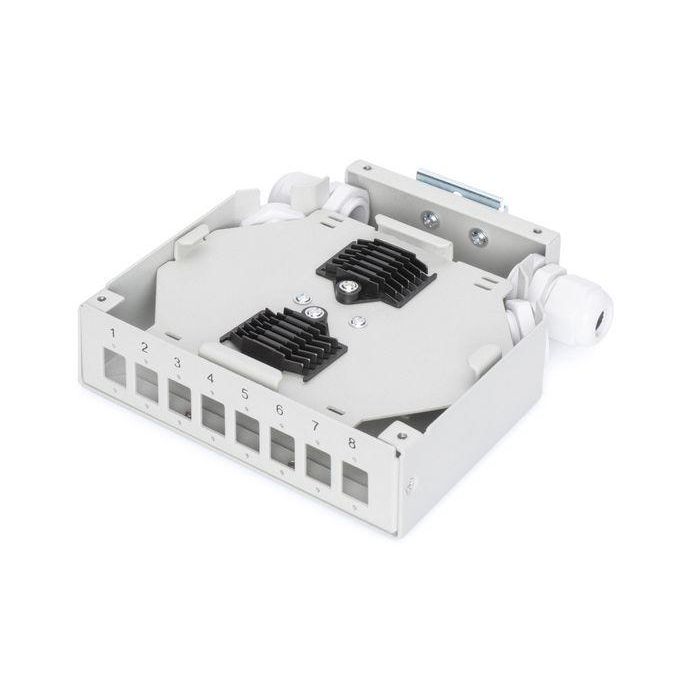 Digitus Caja de Empalme Carril DIN para 8 Acopladores LC/DX, Spleißbox Blanco, 125x130x35mm 5 Digitus Caja de Empalme Carril DIN para 8 Acopladores LC/DX, Spleißbox Blanco, 125x130x35mm 5