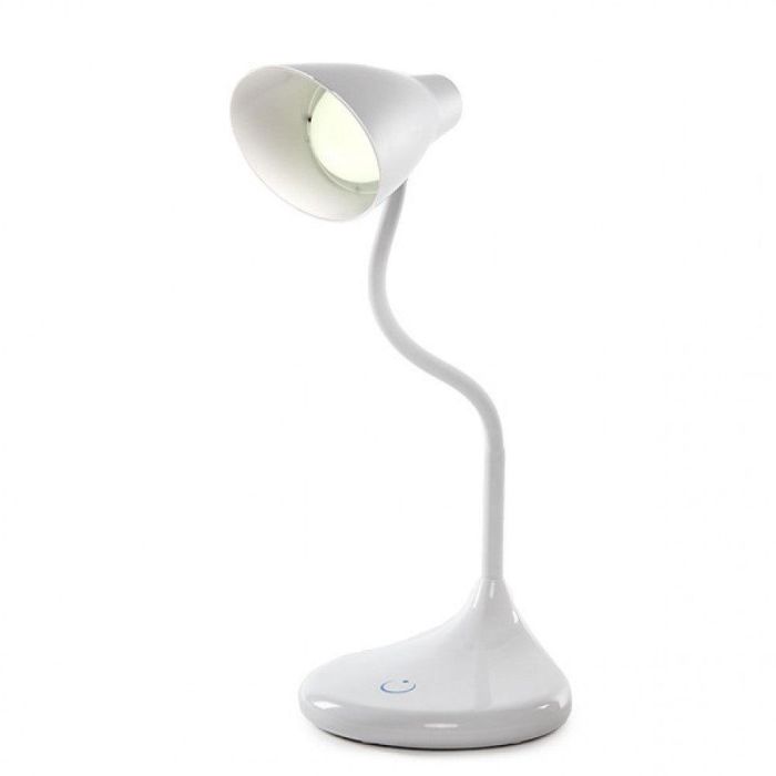 Flexo de Estudio LED Alaina Lámpara de Mesa 5W 450Lm 2700ºK Flexible 360° con Botones Táctiles y Conexión USB Blanco WR-TL018 Flexo de Estudio LED Alaina Lámpara de Mesa 5W 450Lm 2700ºK Flexible 360° con Botones Táctiles y Conexión USB Blanco WR-TL018