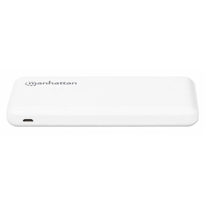 MANHATTAN Powerbank 10.000 mAh 2xUSB USB-C + Micro-USB weiß 2