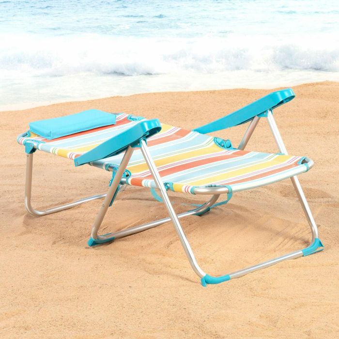 Silla de Playa Aktive 48 x 90 x 60 cm (2 Unidades) 4 Silla de Playa Aktive 48 x 90 x 60 cm (2 Unidades) 4