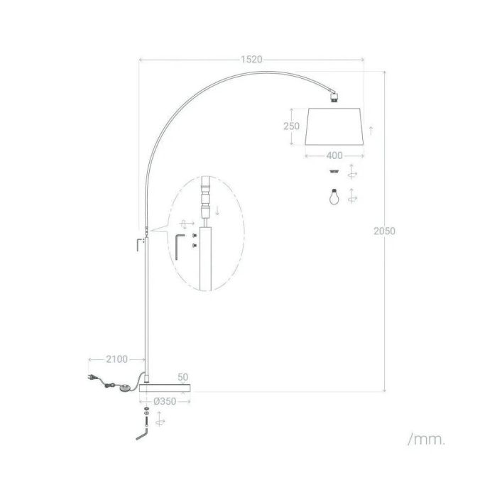 SKD-F1000 Lámpara de Pie de Metal Borujerd Diseño Minimalista Moderno Compatible Bombilla E27 Decoración Cualquier Espacio 7 SKD-F1000 Lámpara de Pie de Metal Borujerd Diseño Minimalista Moderno Compatible Bombilla E27 Decoración Cualquier Espacio 7