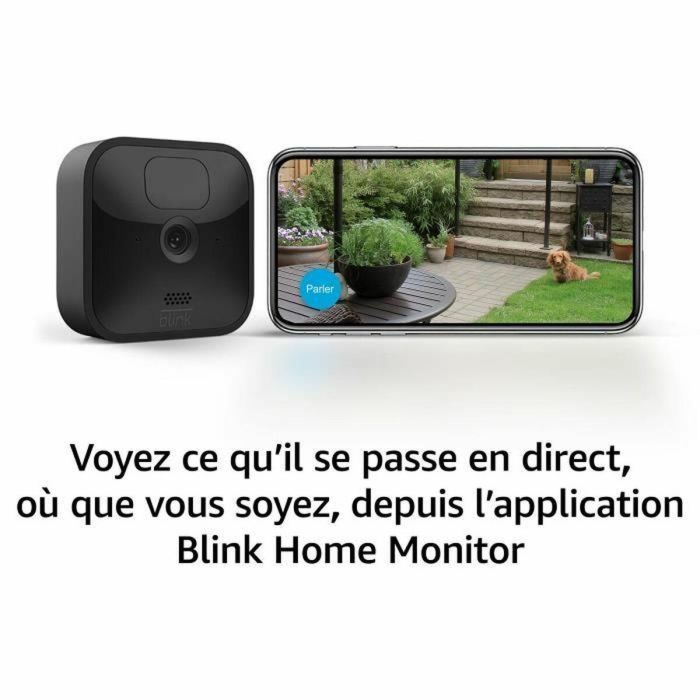 Cámara exterior de 2 cámaras - BLINK HOME SECURITY - Negra 1 Cámara exterior de 2 cámaras - BLINK HOME SECURITY - Negra 1