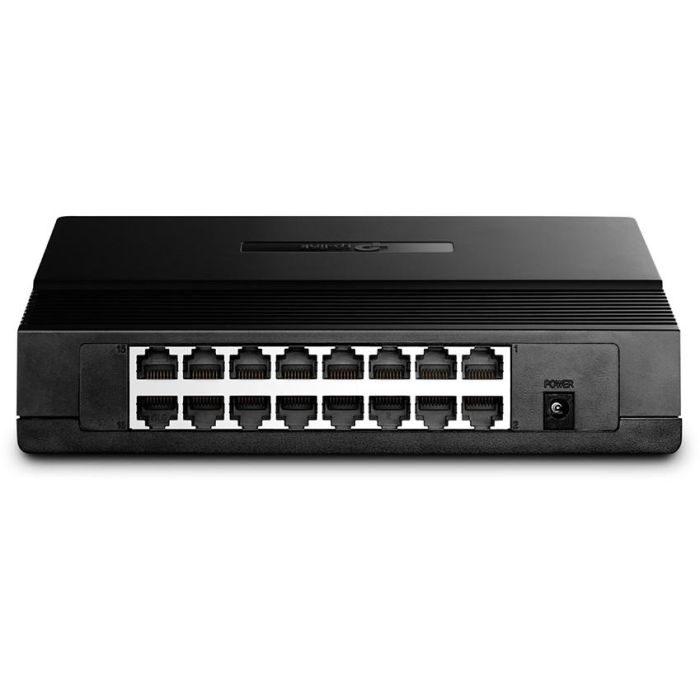TP-Link TL-SF1016D Switch de Red Fast Ethernet No Administrado 16 Puertos RJ-45 para Montaje en Rack o Pared Negro 2