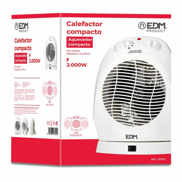 Calefactor EDM 07202 07202 Blanco 1000-2000 W 1000 - 2000 W 1 Calefactor EDM 07202 07202 Blanco 1000-2000 W 1000 - 2000 W 1