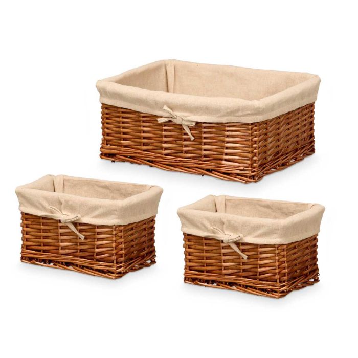 Set 1 Mas 2 Cestos Rectangular Mimbre Kipit 39X16CM (6 Unidades) 1 Set 1 Mas 2 Cestos Rectangular Mimbre Kipit 39X16CM (6 Unidades) 1