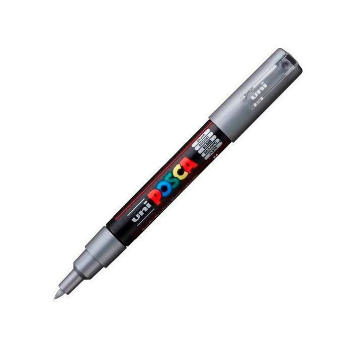 POSCA Pc-1M Marcador No Permanente Punta Fina 0.7-1 mm Plata, Tinta Base Agua, No Tóxico 0 POSCA Pc-1M Marcador No Permanente Punta Fina 0.7-1 mm Plata, Tinta Base Agua, No Tóxico 0