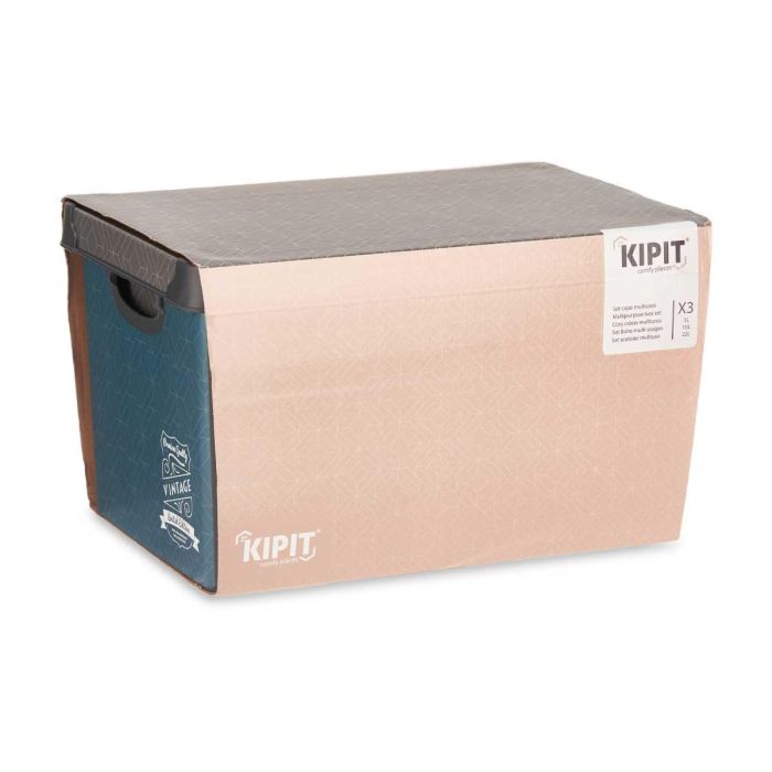 Set de Cajas Organizadoras Apilables Kipit Vintage Plástico Vintage 2 Set de Cajas Organizadoras Apilables Kipit Vintage Plástico Vintage 2