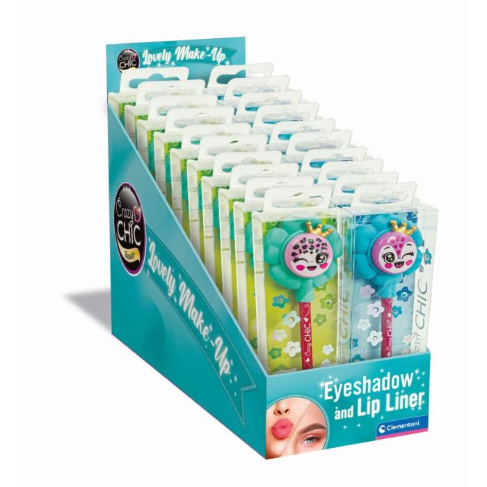 Clementoni Expositor de Maquillaje con Sombras de Ojos Flores y Delineadores de Labios para Niñas +6 años 5