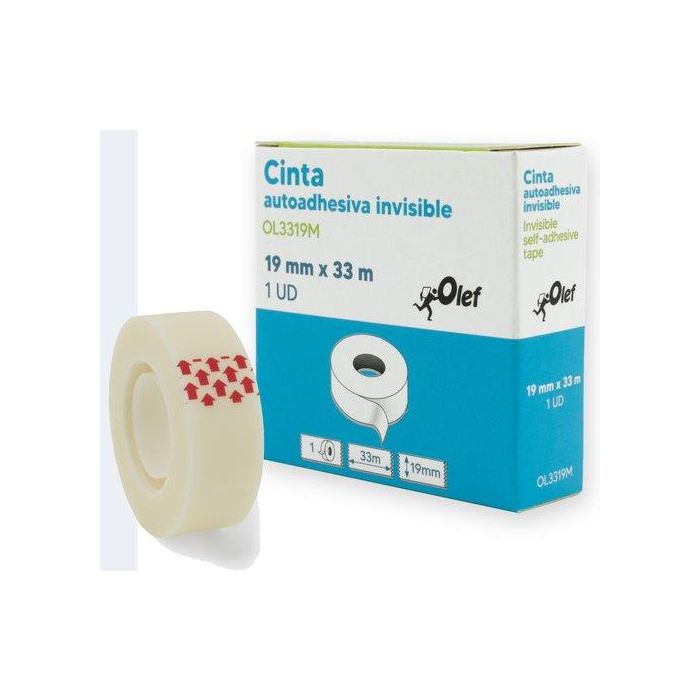 Cinta Adhesiva Olef Invisible Rollo 33X19