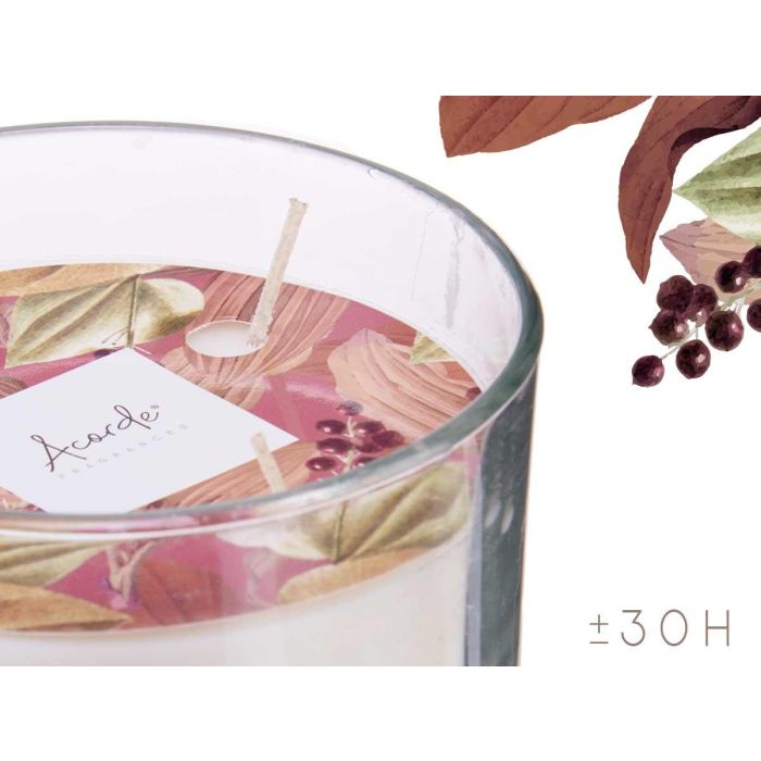 Vela Vaso con Tapa Dorada Granada Silvestre Acorde 12.5x8.6x12.5 cm (6 Unidades) 3