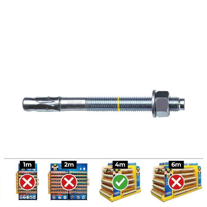 Celo Anclaje Homologado CE BAP Ø10x92mm/17 Zincado 91092bap para Estructuras Metálicas y Hormigón - Caja 40 Unid 0 Celo Anclaje Homologado CE BAP Ø10x92mm/17 Zincado 91092bap para Estructuras Metálicas y Hormigón - Caja 40 Unid 0