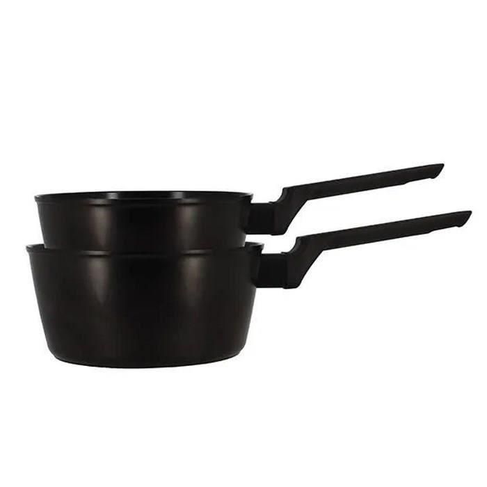 Juego de 2 cacerolas - MENASTYL - 6020298 - Aluminio - 18 y 20 cm - Todo tipo de fuegos, incluida inducción Juego de 2 cacerolas - MENASTYL - 6020298 - Aluminio - 18 y 20 cm - Todo tipo de fuegos, incluida inducción
