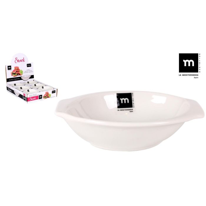 Bol Blanco Snack 14.3 x 11.5 x 3.8 cm - La Mediterranea (72 Unidades) Bol Blanco Snack 14.3 x 11.5 x 3.8 cm - La Mediterranea (72 Unidades)