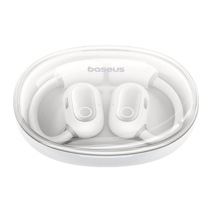 Baseus Eli Sport 1 Auriculares Inalámbricos Bluetooth 5.3 Open-Ear TWS, Blanco, IPX4 Resistente al Agua, 30h de Autonomía con Estuche de Carga 1